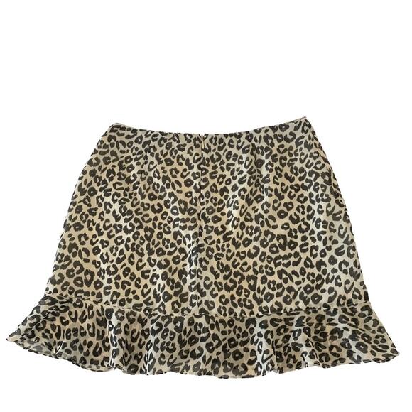 8apart Artemis mini skirt ruffle bottom side ruffle Animal prt lined size S - Picture 3 of 14